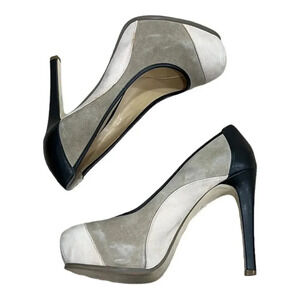 Gianni Bini Beige Leather Stiletto Pumps 8.5